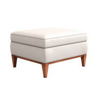 AI generated Ottoman. Scandinavian modern minimalist style. Transparent background, isolated image. png