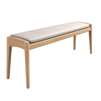 AI generated Hallway Bench. Scandinavian modern minimalist style. Transparent background, isolated image. png