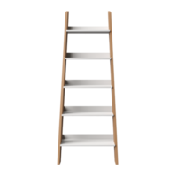 AI generated Ladder Shelf. Scandinavian modern minimalist style. Transparent background, isolated image. png