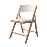 ai generado plegable silla. escandinavo moderno minimalista estilo. transparente fondo, aislado imagen. png