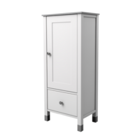 AI generated Freestanding Bathroom Storage Cabinet. Scandinavian modern minimalist style. Transparent background, isolated image. png