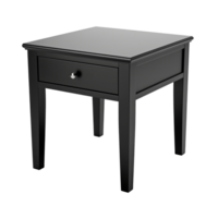 AI generated End Table with Storage. Scandinavian modern minimalist style. Transparent background, isolated image. png