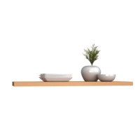 AI generated Floating Corner Shelf. Scandinavian modern minimalist style. Transparent background, isolated image. png