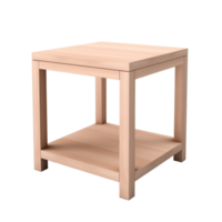 AI generated End Table. Scandinavian modern minimalist style. Transparent background, isolated image. png