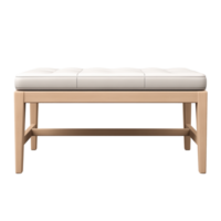 ai généré ottoman banc. scandinave moderne minimaliste style. transparent arrière-plan, isolé image. png