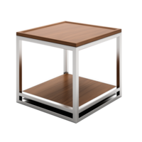 AI generated End Table. Scandinavian modern minimalist style. Transparent background, isolated image. png