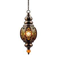 AI generated Hanging Arabic Lamp Isolated on Transparent Background png