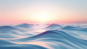 AI generated Subtle gradients blend in calming hues, resembling gentle waves. large copyspace area photo