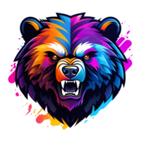 AI generated E-Sport Mascot logo vibrant color with isolated background png