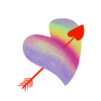 il arcobaleno cuore acqua colore dipingere per amore concetto png