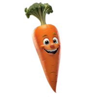 AI generated Fun carrot illustration png