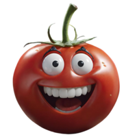 AI generated Fun tomato illustration png