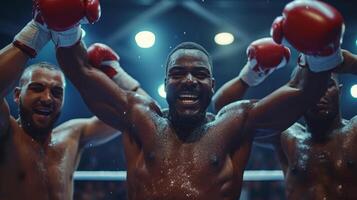 AI generated Boxers confidently smiling for the camera photo