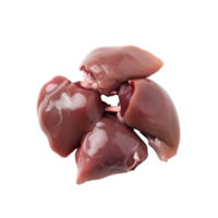 ai generato tacchino frattaglie cuore, fegato, ventriglio isolato su trasparente sfondo png
