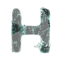 brief logo ontwerp water alfabet geïsoleerd. 3d illustratie geven png
