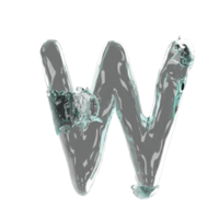 brief logo ontwerp water alfabet geïsoleerd. 3d illustratie geven png