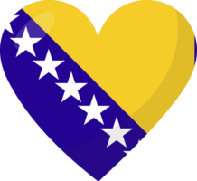 Bosnië en herzegovina vlag hart 3d stijl. png