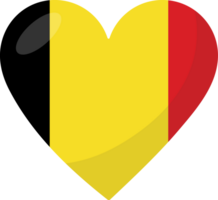 Bélgica bandera corazón 3d estilo. png