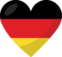 Germany flag heart 3D style. png