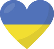 ukraina flagga hjärta 3d stil. png