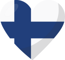 Finlande drapeau cœur 3d style. png