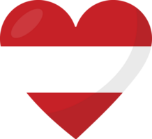 Austria bandiera cuore 3d stile. png