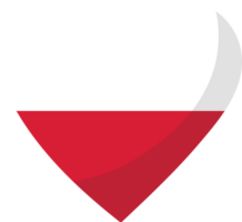 Polonia bandera corazón 3d estilo. png