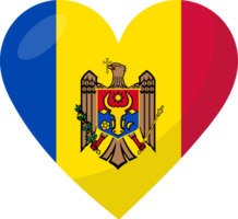 moldavien flagga hjärta 3d stil. png