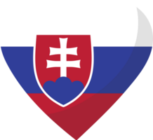 Eslováquia bandeira coração 3d estilo. png