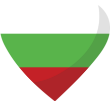 Bulgária bandeira coração 3d estilo. png