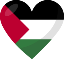 estado de Palestina bandera corazón 3d estilo. png