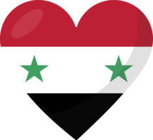 Syrien Flagge Herz 3d Stil. png