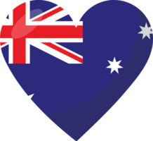 Australia flag heart 3D style. png