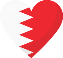 Bahrain flag heart 3D style. png