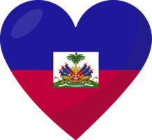 Haiti bandeira coração 3d estilo. png