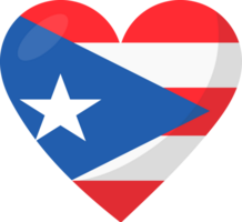 Puerto Rico flag heart 3D style. png