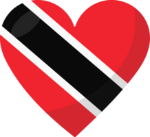 Trinidad and Tobago flag heart 3D style. png