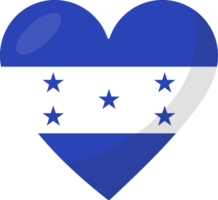 Honduras bandeira coração 3d estilo. png