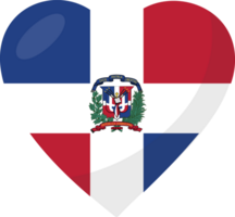Dominican Republic flag heart 3D style. png