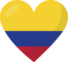 Colombie drapeau cœur 3d style. png