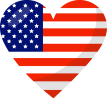 Estados Unidos bandera corazón 3d estilo. png