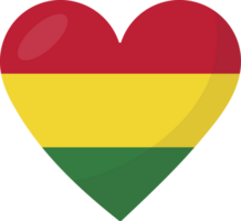 Bolivie drapeau cœur 3d style. png