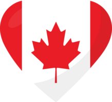 Canada drapeau cœur 3d style. png