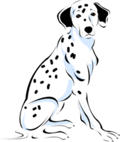 Dog black white character png