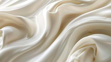 AI generated Creamy waves of milk curl and intertwine, forming mesmerizing shapes photo