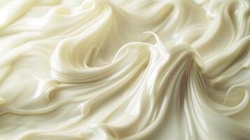 AI generated Creamy waves of milk curl and intertwine, forming mesmerizing shapes photo