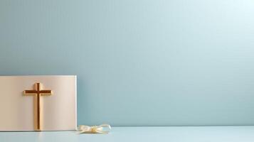 AI generated Simple and Elegant Easter Cross photo
