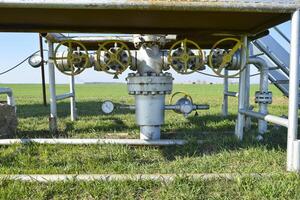 The equipment and technologies on oil fields. Oil well photo