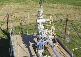 The equipment and technologies on oil fields. Oil well photo