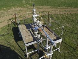 The equipment and technologies on oil fields. Oil well photo